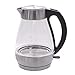 Produktbild AYQ Glas Wasserkocher, 1,7 Liter mit Filter und LED Lichtfarbe ändern (innen) BPA Frei, Leistung: 1800 Watt, Trockenlaufschutz, Metallglanz