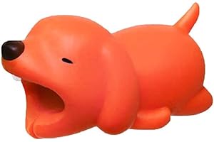 UCABLES 2 Unidades Protector de Cable - para Cables Lightning iPhone y Macbook, Tipo C, Micro USB, Ethernet, Cargador, Auriculares, Ratón, Teclado - Hecho en Silicona - Universal - Perro