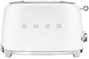 Smeg 2 Slice Toaster, Extra Wide Slots, 3 pre set options, Matt White