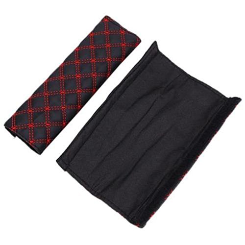 HENGSONG 1 Paar Gurtpolster Gurtschoner Sicherheitsgurt Gurte Schulterpolster Gurtschutz (Rot) - 3