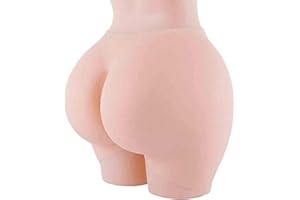 LGWG Silikon Panty Gesäß Hüften,Body Shaper Gepolsterte Po Lifter Hip Enhancer Höschen Silikon Shapewear Unterwäsche Für Ladyboy Kostüme Transgender,Ivory White,L