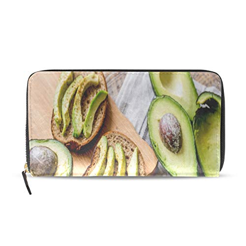 Preisvergleich Produktbild Duftende und attraktive Avocado lange Pass Kupplung Geldbörsen Reißverschluss Brieftasche Fall Handtasche Geld Veranstalter Tasche Kreditkarteninhaber für Dame Frauen Mädchen Männer Reisen Geschenk