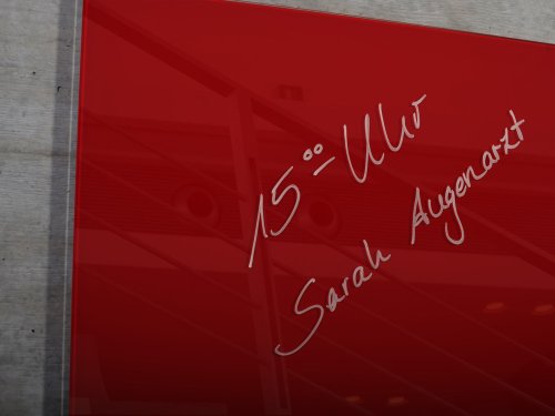 Glas Magnettafel / Magnetboard MAX 50×30 cm rot inkl. 5 Magnete, Glasmagnettafel / Magnetwand / Memoboard - 4
