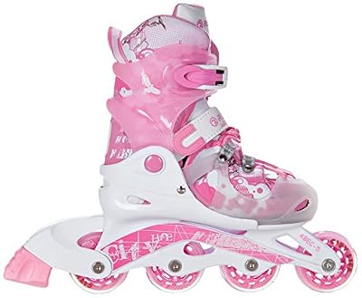 Raven Princesse Rollers réglables et modulable pour fille rose 30-33