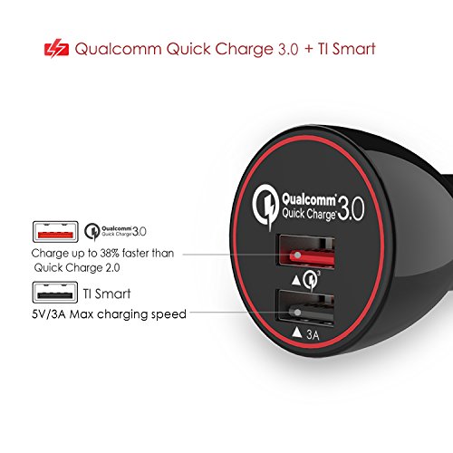 Schnellladeger  t   BC Master KFZ Ladeger  t 34 5W 2-Port Quick Charge QC 3 0 USB Auto Ladeger  t Adapter f  r Samsung Galaxy S7 S6 Edge Plus  Note 4 