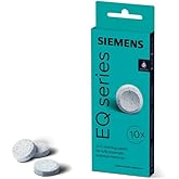 Siemens TZ80001A temizleme tabletleri, 10 adet, kahve yağı kalıntılarını ideal şekilde giderir, orijinal aksesuar, EQ serisi 