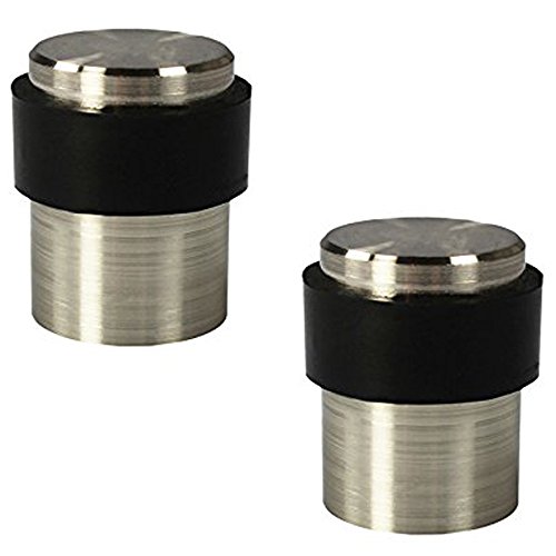 COM-FOUR® 2x Türstopper Tür Stopper Bodentürpuffer aus Edelstahl zum Schrauben Ø3,0cm (2 Stück)