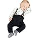 Baby Boys Gentleman Dinosaur Button-down Shirt and Bib Pants Overall Outfits