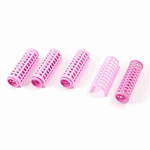 Move&Moving(TM) Plastic Hair Salon Roller Curling Tube 4 Pcs Pink