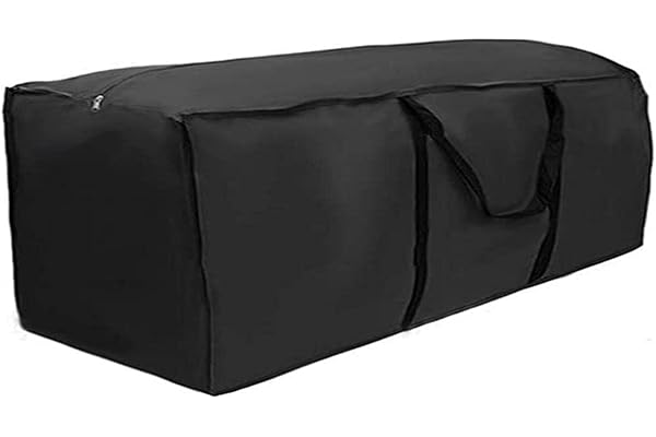Sac de Rangement pour Coussin de Jardin,210D Oxford Tissu,Housses de Coussin d'Extérieur,Sac de Transport Hydrofuge pour Coussins avec Poignée (173x76x51cm)