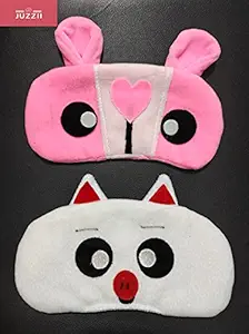 JUZZII Velvet Super Soft Blind Sleeping Cartoon Character Eye mask shade for Men Women Girls Boys Kids - (Pack of 2) Model.No.33-6