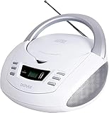 Radio FM Denver TCU-211WHITE Reproductor de CD, Blanco. Dispone de Altavoces x 1 W. Radio FM. Reproducción de MP3 a través de USB/CD