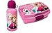 Produktbild B ELSA und Anna Alu Trinkflasche und Brotbox Set Geschenkset Frozen Brotzeitdose mit Flasche aus Aluminium Pausenset für Kindergarten, Schule und Freizeit mit Motiven der Eiskönigin