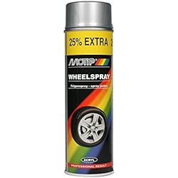 Motip M04007 - Pintura en Spray para Llantas de Coche (500 ML), Color Plateado