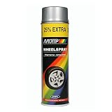 pintura motos cali Fast Drying Acrylic Lacquer Motip M04007 - Pintura en Spray para Llantas de Coche (500 ml), Color Plateado