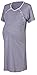 Happy Mama Maternity Gown Robe Nightie for Labour & Birth. SOLD SEPARATELY 393p (Nightdress - Graphite, UK 14/16)