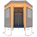 Price comparison product image Ultrasport Trampoline Tent for Garden Trampoline Ultrasport Jumper blue & pink (models from May 2014) / trampoline tent, like a trampoline roof, for hiding and playing as well as turning trampolines into forts, 305 cm, Orange/Grey