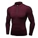 Produktbild Herren Langarmshirt Dry Element Half Zip Langarm Oberteil Kompressionsshirt Funktionsshirts Top Fitness T-Shirt Funktionelle Sportshirt Slim Fit Unterhemd Unterwäsche Bodywear Workout Training