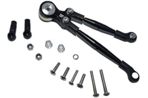 GPM RACING Aluminium Hi-Torque Servo Saver 25T with Aluminium Tie Rod for Tamiya 1/12 RC Lunch Box - Black