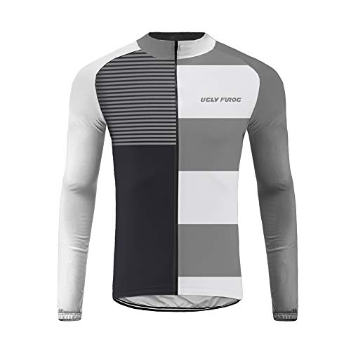 Uglyfrog Frühling Jersey Fahrradtrikot Polyester Gemütlich Langarm Shirt Herren Breathable Radfahren Fahrrad Lange Hülsen Fahrrad Hemd Männer Langarm Fahrradbekleidung Radfahren