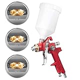 Arbeitsdruck: 3-4 bar Benbow HP Lackierpistole Sprühpistole HVLP Spritzpistole für Autolack (Düsengröße: 1.8 mm + 2.5 mm)