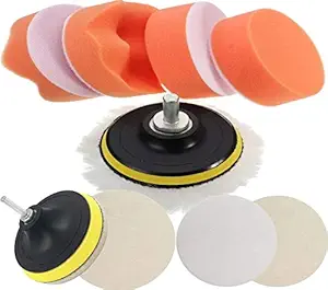 DIY Crafts 7 Pcs Gross Polishing Buffing Pad Kit Car Polisher M10/14 Drill Adapter Car Polish Sponge Wheel Kit Car Wash Cleaning Tools Cleaning Kits 2inch - 7inch (3x 7x3, 7