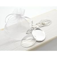 DIY Halskette Cabochon Rohlinge Fassung Oval Schmuck basteln Kette selberbasteln Silber