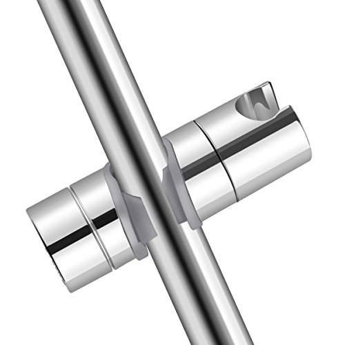 AOZBZ 18-25mm Handbrause Halterung Kopfbügel, Verstellbare Brausehalter Badezimmer Ersatz Dusche Sprayer Halter Slider Klemme für Runde Slide Bar, Verchromt - 3