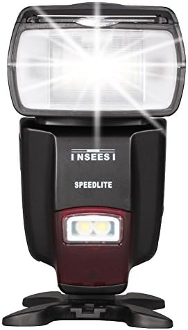 INSEESI Wireless Universal Flash Speedlite with LED light as Yongnuo yn560iii,YN560iv,JY680A for Canon, Nikon,Pentax Nikon Cameras Such as Canon 650D 60D 70D 5DMarkiii,Nikon D5200 D5300 D5500 D7000 D7