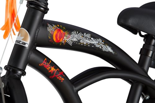 BIKESTAR® Premium Design Kinderfahrrad für coole Kids ab 4 Jahren ★ 16er Deluxe Cruiser Edition ★ Teuflisch Schwarz (matt) - 6