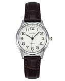 JSDDE Uhren, Unisex Armbanduhr Quarzuhr für Herren und Damen mit PU Lederband Uhr Quarz Analog (Braun)