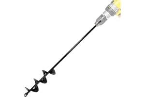 LYFETC Garten Spiralbohrer 4x42cm Garten Schnecken,Erdbohrer für Bohrmaschine,Pflanzbohrer,Garten Bohrer,Pflanzbohrer für Akkuschrauber,Bodenbohrer Blume Pflanzgefäße Schnecke zum Löcher Graben (40x420mm)