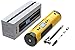 Produktbild SHINYEVER Luftpumpe Elektrischer Kompressor 3000mAh Tragbarer Mini Motorrad-Luftpumpe Wiederaufladbarer Luftverdichter mit LED-Licht LCD Display 12 V 150PSI für Motorrad Fahrrad Rettungsring P1S Gelb