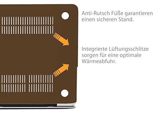 MyGadget MacBook Pro Retina 15 Zoll *Gummi* Case – Model Anfang ´13 – Mitte ´16 (A1398) Plastik Mac Hülle Schutzhülle Hartschale Cover (Braun) - 3