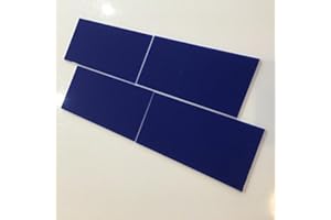 Super Cool Creations Rectangular Tiles, Blue - Pack of Ten - 4cm x 2cm