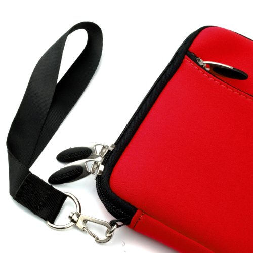 Vangoddy Neopren Stoßfest Tragetasche Carrying Case für Asus EeePad Transformer TF101 Apple IPAD Tablet-PC Samsung Galaxy Tab WiFi Tablet Acer Iconia Tab Archos 10.1 Internet Tablet HP Touchpad Motorola Xoom Tablet ViewSonic ViewPad Toshiba Folio Media Tablet Creative Ziio Tablet and other 10 Zoll Tablets (25,9 cm (10,2 Zoll)) (Rot) - 5