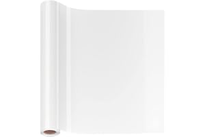 EMPEROCH Versatile Roll of Heat Transfer Vinyl, Long-Lasting Clear Iron On Vinyl Roll for T-Shirts, Clothes, Hats, Pants, Bags, Other Fabrics