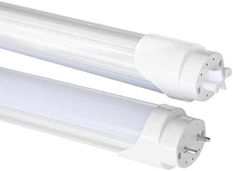 CY LED T8 LED Light Tube, 2ft, 10W (20W equivalent), 5500K (Cool White), Double Ended Power, Clear Cover, CE &amp; ROHS Pack Of 25 Units