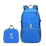 Plegable y compacto: tamaño embalado: 22 * ??22 * ??4 cm; Tamaño desempaquetado: 30 * 20 * 50 cm (HxLxW). La mochila se puede doblar en una bolsa pequeña que le encantaría, puede tirarla en su maleta, equipaje de mano, bolso o automóvil y tener una bolsa extra sin que ocupe espacio.