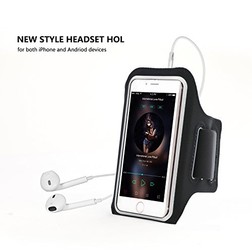 Brazalete Deportivo  GVDV Brazalete Movil Universal 5 2  - 6 0  Con Bolsillo para Llaves  Auriculares y Tarjetas Antideslizante CONTRA Sudor para Paseo  Correr  Gimnasio  Ciclismo