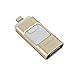 Produktbild iPhone USB Flash Drive 64 GB i-flash U-Disk-Memory Stick Pen Drive für iPhone & iPad, Android Handy und Computer Gold gold 64 GB