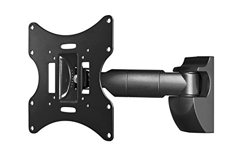 Goobay EasyScope M, Teleskop Wandhalter, super flach, Wandabstand 100 bis 330 mm, 20° neigbar und 180° schwenkbar, Traglast 30 kg, für Monitore und Fernseher von 43 bis 107 cm / 17 bis 42 Zoll / VESA 200x200 mm, schwarz