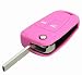 Produktbild INION® - Rosa Magenta - 2 Tasten Silikonhülle Schutz Hülle Schlüsselhülle Etui Key Cover Silikon Schlüsseletui Schutzüberzug - NEU&OVP - Für Fernbedienung, Autoschlüssel, Klappschlüssel