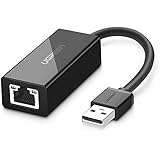 UGREEN Ethernet Adapter, USB 2.0 to 10/100 Network Adapter , USB to RJ45 Lan Wired Adapter for Nintendo Switch, Wii, Wii U, Macbook, Chromebook, Windows 10, 8.1, Mac OS 10.13, Surface Pro Linux Black