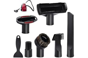 ThatsRad Accesorios para Aspiradoras Universal, Kit de 7 Boquilla Aspiradora para Tapicería, Cepillos Repuesto para Aspiradora y Adaptador, Apto de Aspiradoras de Calibre de 32 mm y 35 mm