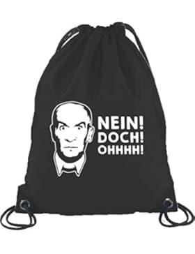 Shirtstreet24, NEIN! DOCH! OHHHH! Turnbeutel Rucksack Sport Beutel