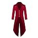 Produktbild Shujin Herren Vintage Frack Steampunk Gothic Jacke Viktorianischen Langer Mantel Fasching Karneval Cosplay Kostüm Smoking Jacke Uniform