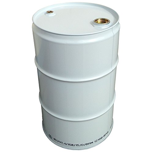 Preisvergleich Produktbild 60 Liter Blechfass Stahlfass Fass Garagenfass Ölfass NEU Farbe: WEISS