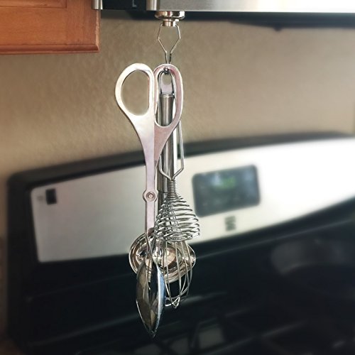 Uncluttered Designs Magnet Wirbelhaken – Hochbelastbare Magnetische Haken Aus Seltenem Neodym Für Aufbewahrung Und Ordnung (4er Pack, hält bis zu 14kg) - 3