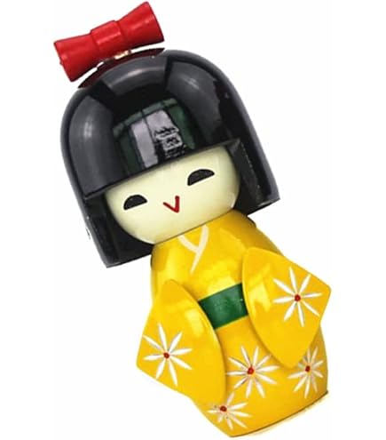 Bambola Kokeshi Giapponese Usaburo Happy Daruma Bianco, In Legno Mizuki, Fatta A Mano